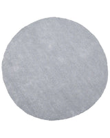 Shaggy Area Rug Light Grey 140 cm Modern High-Pile Machine-Tufted Round Carpet Beliani