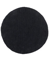 Shaggy Area Rug Black 140 cm Modern High-Pile Machine-Tufted Round Carpet Beliani