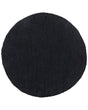 Shaggy Area Rug Black 140 cm Modern High-Pile Machine-Tufted Round Carpet Beliani