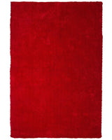Shaggy Area Rug Red 160 x 230 cm Modern High-Pile Machine-TuftedRectangular Carpet Beliani