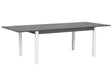 Garden Table Grey Aluminium 75 x 168 / 248 x 100 cm Extendable Top Outdoor Dining Table Beliani