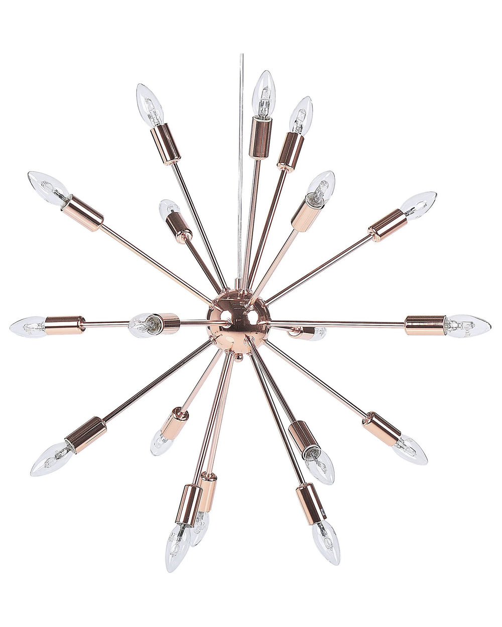 Pendant Lamp 18 Light Copper Metal Sputnik Glam Beliani