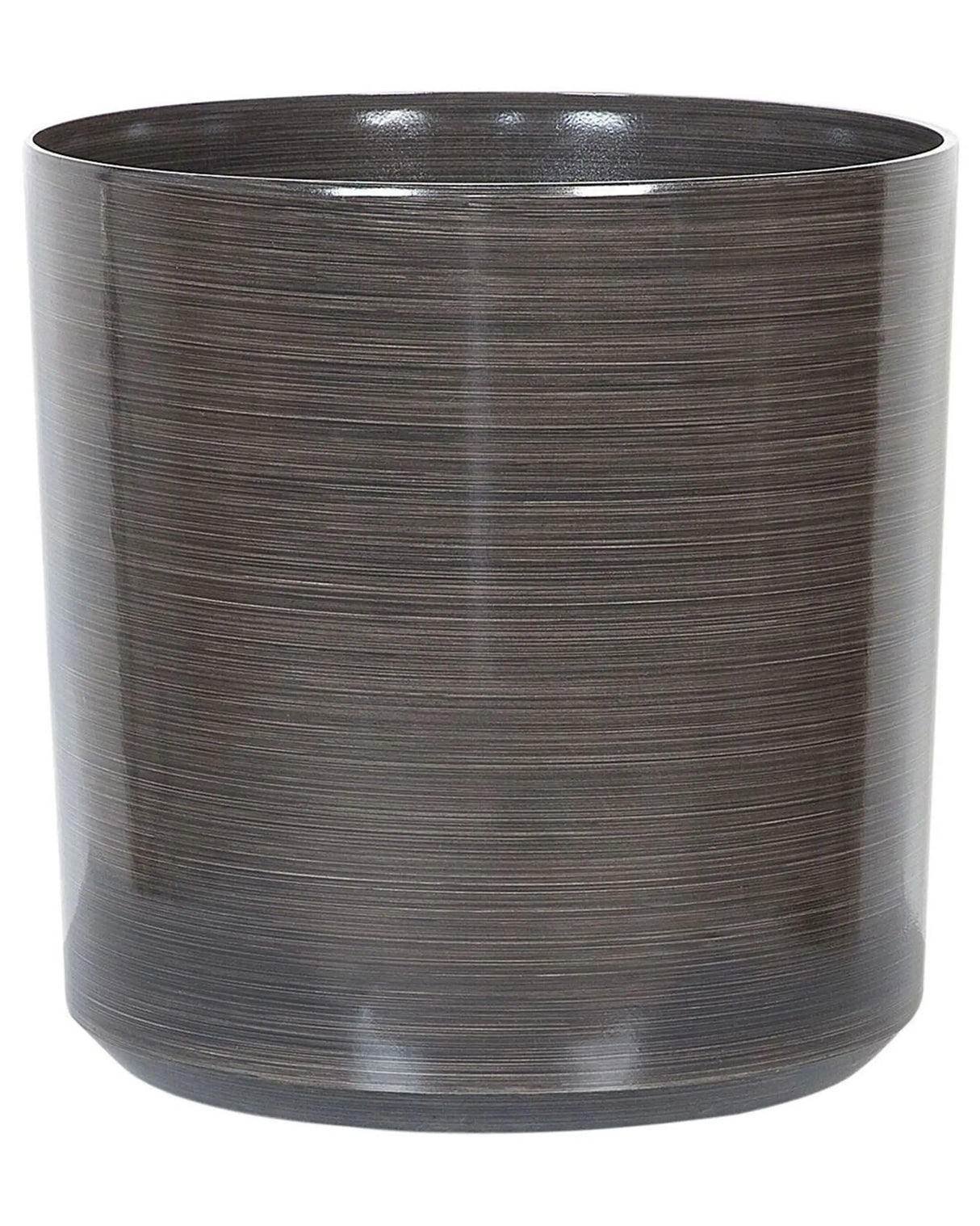 Plant Pot Grey Fibre Clay 35 x  35 cm Outdoor Indoor All Weather Glam  Beliani