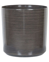 Plant Pot Grey Fibre Clay 35 x  35 cm Outdoor Indoor All Weather Glam  Beliani