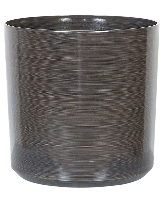 Plant Pot Grey Fibre Clay 35 x  35 cm Outdoor Indoor All Weather Glam  Beliani