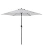 Garden Parasol Light Grey Aluminium Frame 230 x 270 x 270 cm Adjustable Beliani