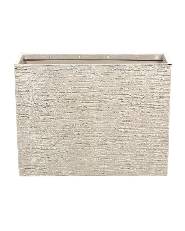 Plant Pot Beige Stone 45 x 60 x 25 cm Indoor Outdoor Rectangular Planter Beliani