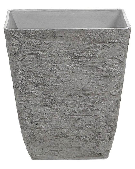 Plant Pot Grey Stone Polyresin 39 x 39 x 43 cm Indoor Outdoor Square Beliani