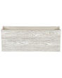 Plant Pot White Fibre Clay 15 x 42 x 13 cm Outdoor Indoor All Weather Beliani