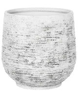 Plant Pot Grey Fibre Clay 37 x  32 cm Outdoor Indoor All Weather Beliani