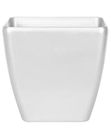 Plant Pot Planter Silver Fibre Clay High Gloss Outdoor Resistances 49 x 49 cm All-Weather Beliani