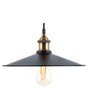 Pendant Lamp Black Metal Industrial Style Ceiling Light 30 cm Beliani