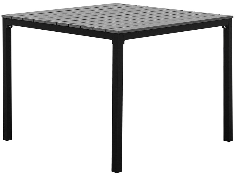 Garden Table Grey and Black Aluminium Weather Resistant Modern Beliani