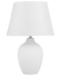 Table Lamp White Ceramic 52 cm Empire Shade Bedside Living Room Bedroom Lighting Retro Style Beliani