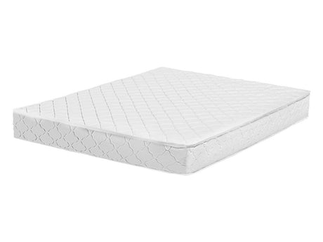 Double Sided Mattress White Fabric EU Double Medium Hard Beliani