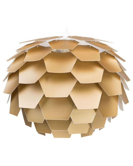 Pendant Lamp Gold Plastic Pine Cone Globe Shade Hanging Lamp Beliani