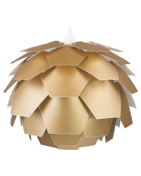 Pendant Lamp Gold Plastic Pine Cone Shade Hanging Lamp Beliani