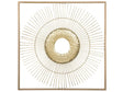 Wall Decor Sun Square Frame Gold Metal Glam Style Art Deco Beliani