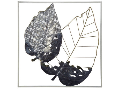 Wall Decor Leaf Multicolour Metal Wall Art Modern Style Beliani