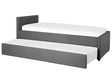 Trundle Bed Grey Fabric Upholstery EU Single Size Guest Underbed Beliani