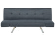 3 Seater Sofa Bed Dark Blue Upholstered Armless Modern Beliani