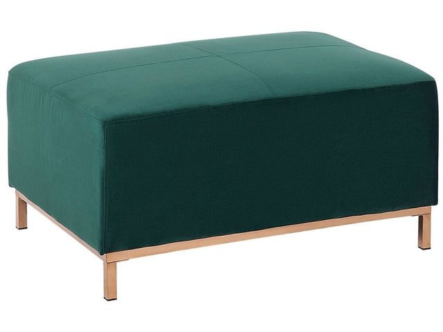 Ottoman Green Velvet Footstool Rectangular Modern Glamour Beliani