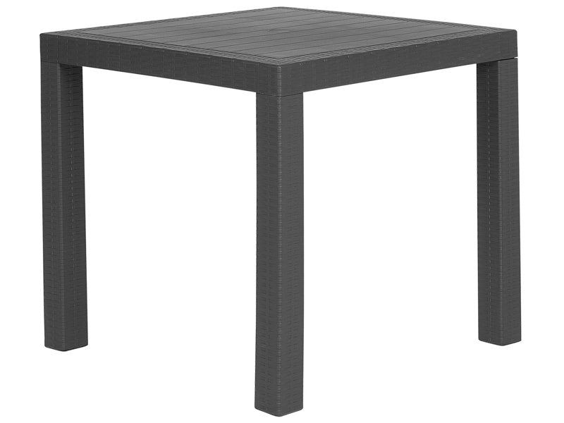 Garden Dining Table Grey 80 x 80 cm 4 Seater Square Minimalistic Beliani