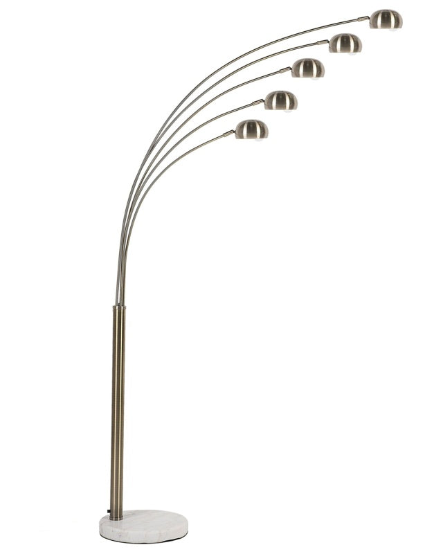 Floor Lamp Gold Colour Chromed Metal 210 cm Adjustable 5 Lights Beliani