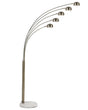 Floor Lamp Gold Colour Chromed Metal 210 cm Adjustable 5 Lights Beliani