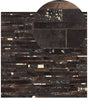 Rug Brown Genuine Leather 200 x 200 cm Cowhide Hand Crafted Beliani