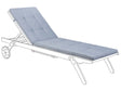 Garden Sun Lounger Cushion Blue 192 x 56 cm with Straps Beliani