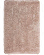 Shaggy Area Rug High-Pile Carpet Solid Beige Polyester Rectangular 140 x 200 cm Beliani