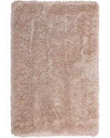 Shaggy Area Rug High-Pile Carpet Solid Beige Polyester Rectangular 200 x 300 cm Beliani