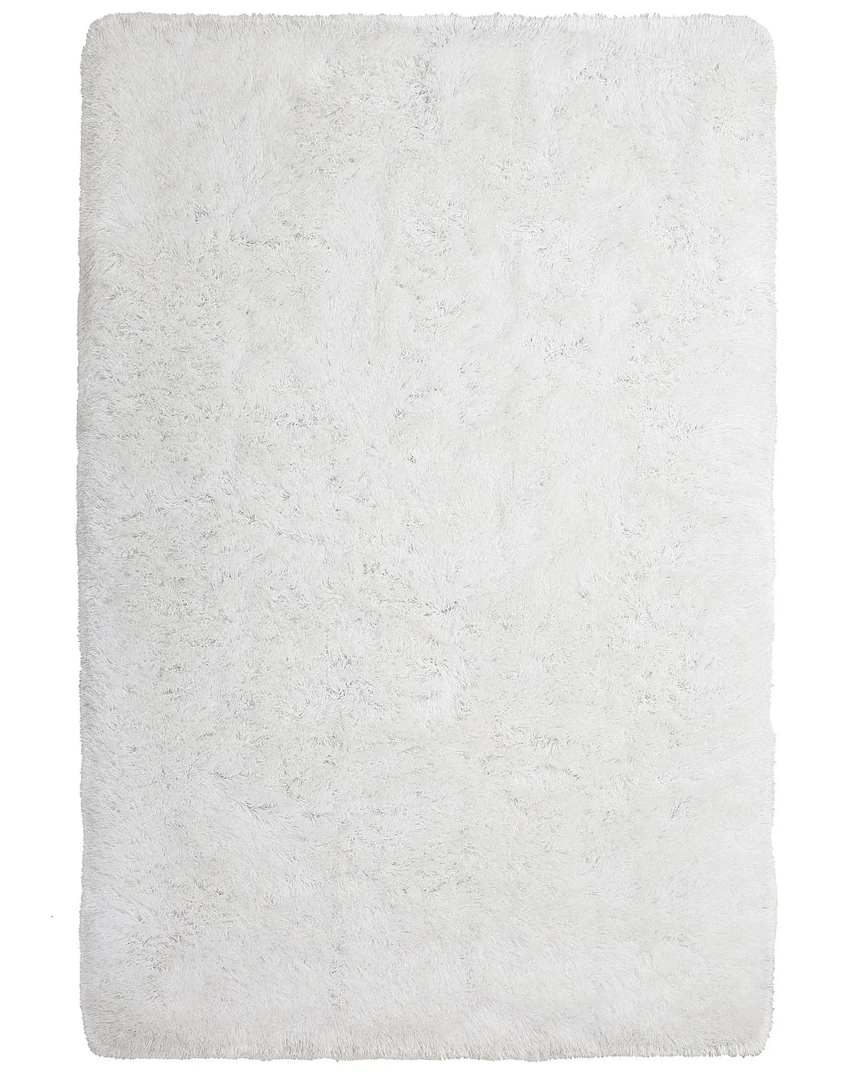 Shaggy Area Rug High-Pile Carpet Solid White Polyester Rectangular 200 x 300 cm Beliani