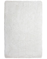 Shaggy Area Rug High-Pile Carpet Solid White Polyester Rectangular 200 x 300 cm Beliani