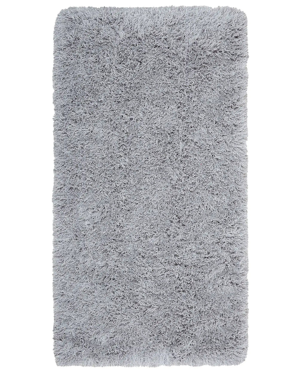 Shaggy Area Rug High-Pile Carpet Solid Grey Polyester Rectangular 80 x 150 cm Beliani