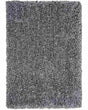 Shaggy Area Rug High-Pile Carpet Solid Black and White Polyester Rectangular 160 x 230 cm Beliani