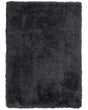 Shaggy Area Rug High-Pile Carpet Solid Black Polyester Rectangular 160 x 230 cm Beliani