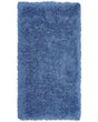 Shaggy Area Rug High-Pile Carpet Solid Blue Polyester Rectangular 80 x 150 cm Beliani