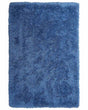 Shaggy Area Rug High-Pile Carpet Solid Blue Polyester Rectangular 140 x 200 cm Beliani