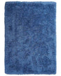 Shaggy Area Rug High-Pile Carpet Solid Blue Polyester Rectangular 160 x 230 cm Beliani