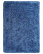 Shaggy Area Rug High-Pile Carpet Solid Blue Polyester Rectangular 160 x 230 cm Beliani