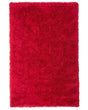 Shaggy Area Rug High-Pile Carpet Solid Red Polyester Rectangular 160 x 230 cm Beliani