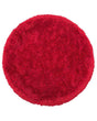 Shaggy Area Rug High-Pile Carpet Solid Red Polyester Round 140 cm Beliani