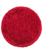 Shaggy Area Rug High-Pile Carpet Solid Red Polyester Round 140 cm Beliani