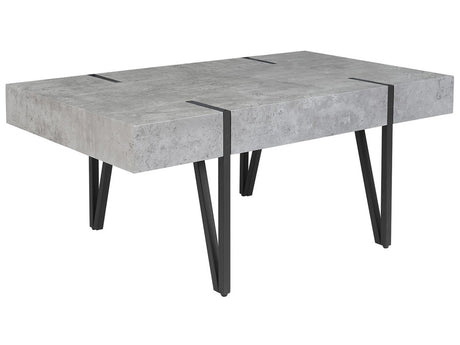 Coffee Table Concrete Effect Metal Legs 100 x 60 cm Modern Beliani