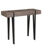 Console Table Dark Wood Top Black Metal Hairpin Legs 100 x 40 cm Rectangular Industrial Style Beliani