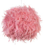 Pendant Ceiling Lamp Pink Faux Fur Ball Shade Globe Sphere Shaggy Beliani