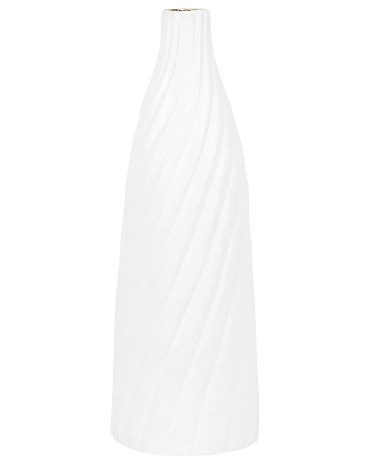 Decorative Vase White 54 cm Terracotta Minimalist Modern Scandinavian Decor Beliani