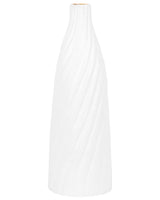 Decorative Vase White 54 cm Terracotta Minimalist Modern Scandinavian Decor Beliani